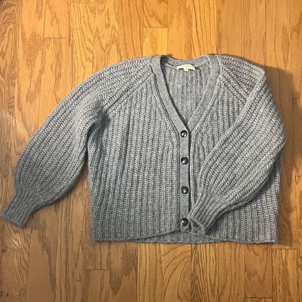 Sezane Gray Basile Cardigan
